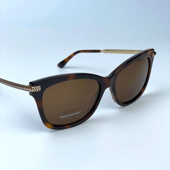 🔥 JIMMY CHOO Shade/S 0C9B SP Sunglasses Brown Bronze Cat Eye Polarized Women - Picture 5 of 9